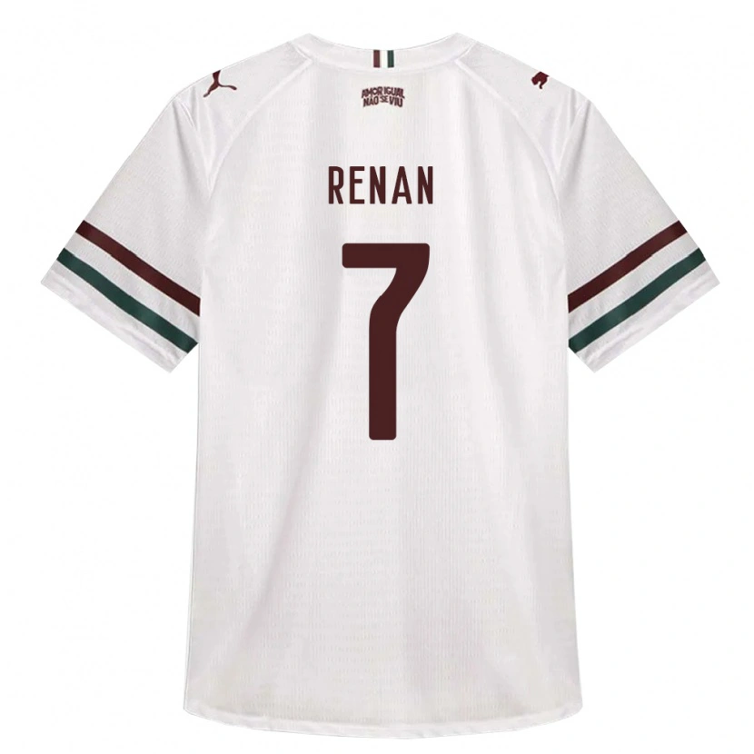 Danxen Bambino Maglia Gabriel Renan #7 Bianco Verde Borgogna Kit Gara Away 2026/27 Maglietta