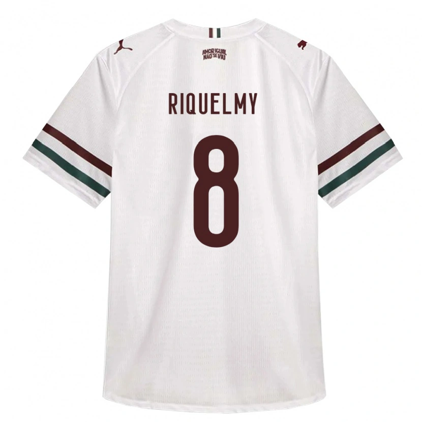 Danxen Bambino Maglia Riquelmy Tavares #8 Bianco Verde Borgogna Kit Gara Away 2026/27 Maglietta
