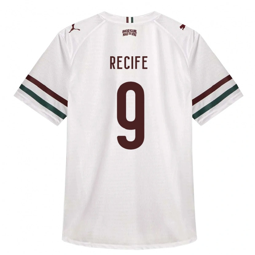 Danxen Bambino Maglia Tiago Recife #9 Bianco Verde Borgogna Kit Gara Away 2026/27 Maglietta