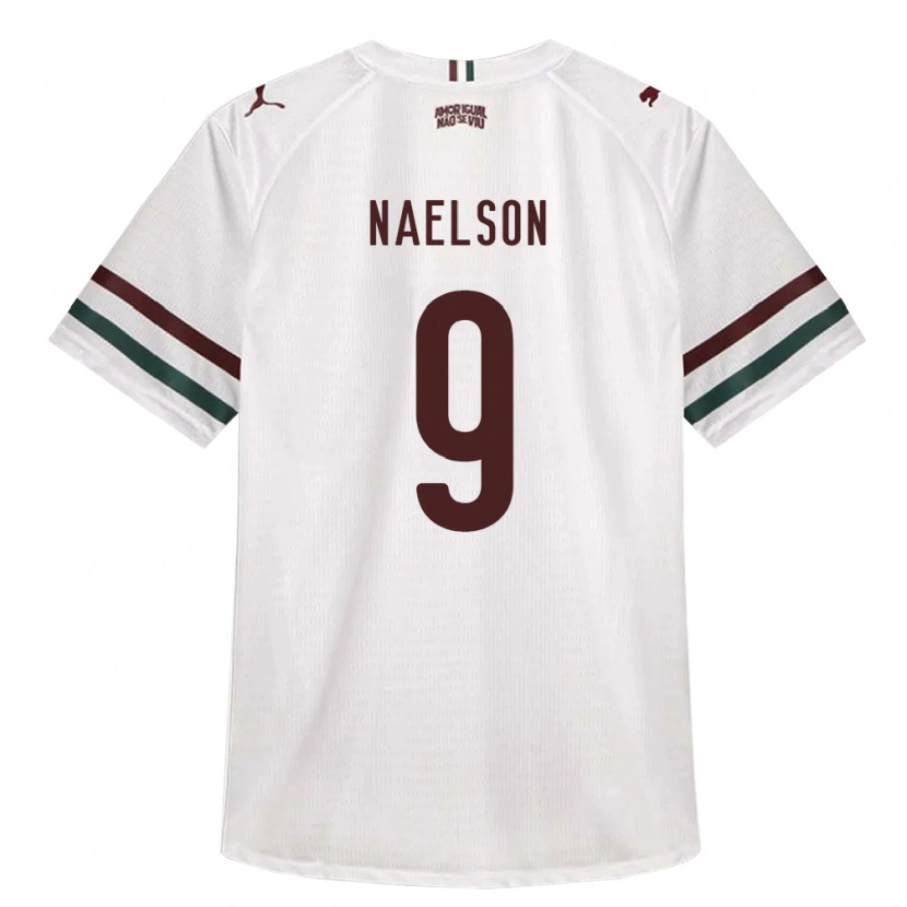 Danxen Bambino Maglia Naelson Alves Dos Santos #9 Bianco Verde Borgogna Kit Gara Away 2026/27 Maglietta