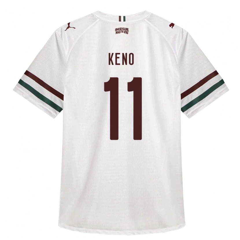 Danxen Bambino Maglia Keno #11 Bianco Verde Borgogna Kit Gara Away 2026/27 Maglietta
