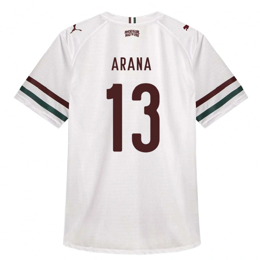 Danxen Bambino Maglia Guilherme Arana #13 Bianco Verde Borgogna Kit Gara Away 2026/27 Maglietta