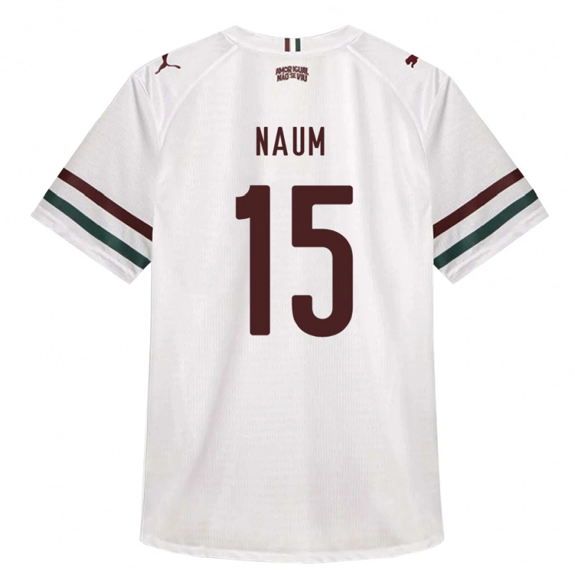 Danxen Bambino Maglia Jonas Naum #15 Bianco Verde Borgogna Kit Gara Away 2026/27 Maglietta
