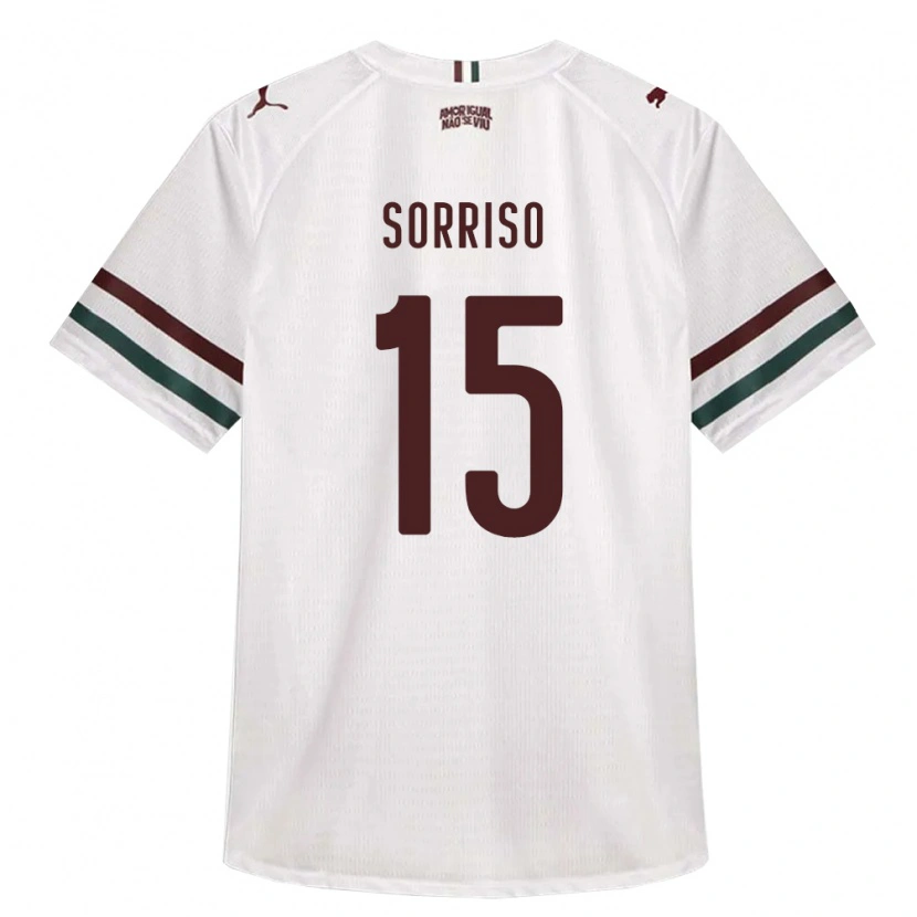 Danxen Bambino Maglia Debora Sorriso #15 Bianco Verde Borgogna Kit Gara Away 2026/27 Maglietta