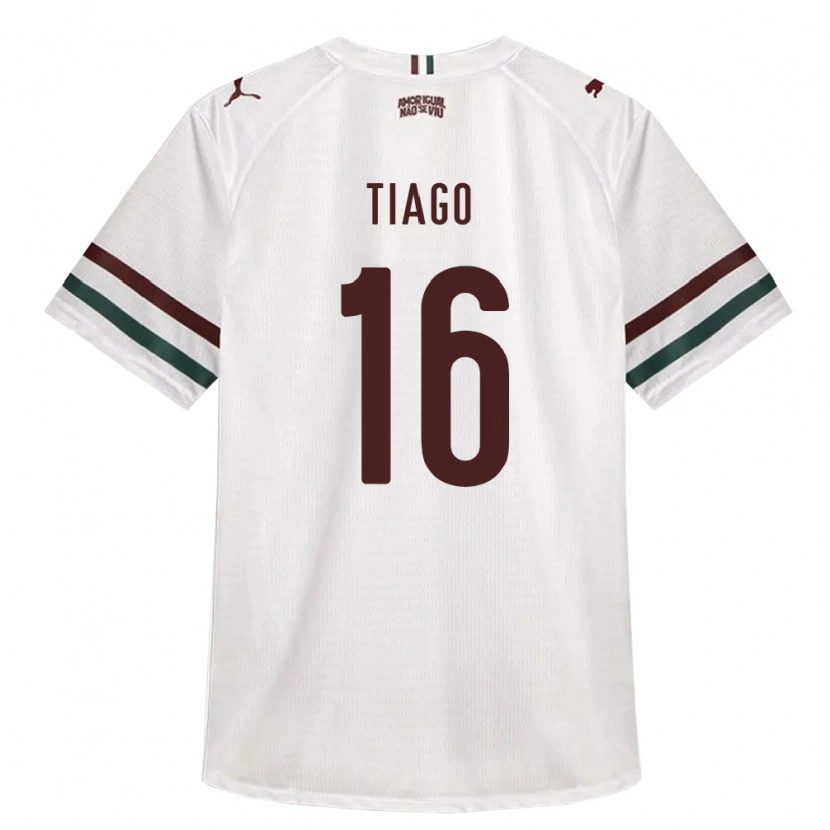 Danxen Bambino Maglia Tiago Lucas Costa #16 Bianco Verde Borgogna Kit Gara Away 2026/27 Maglietta