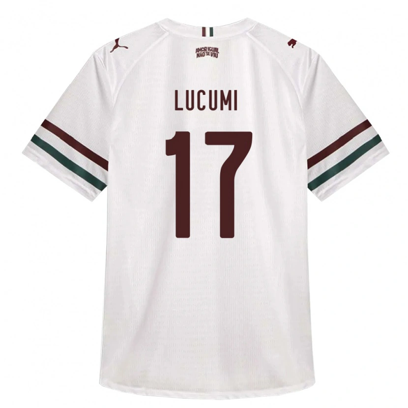 Danxen Bambino Maglia Jan Lucumi #17 Bianco Verde Borgogna Kit Gara Away 2026/27 Maglietta