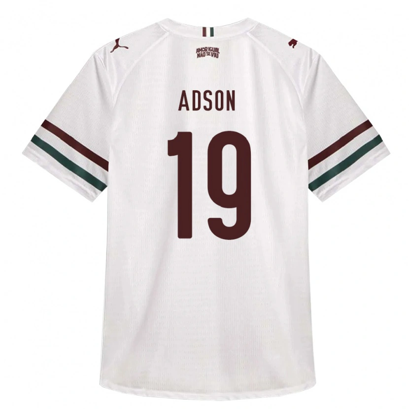 Danxen Bambino Maglia Adsonnaldo Ferreira Nascimento #19 Bianco Verde Borgogna Kit Gara Away 2026/27 Maglietta