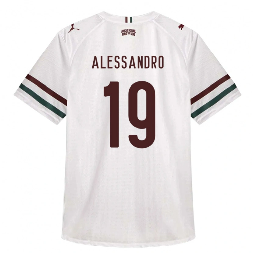 Danxen Bambino Maglia Alessandro Chaves Da Silva #19 Bianco Verde Borgogna Kit Gara Away 2026/27 Maglietta