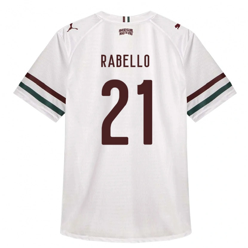 Danxen Bambino Maglia Igor Rabello #21 Bianco Verde Borgogna Kit Gara Away 2026/27 Maglietta