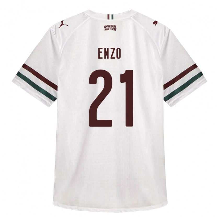 Danxen Bambino Maglia Enzo Munerato Sene #21 Bianco Verde Borgogna Kit Gara Away 2026/27 Maglietta