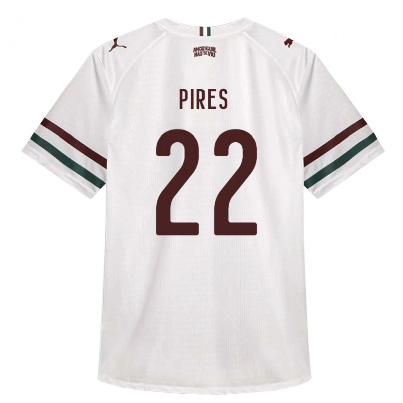 Danxen Bambino Maglia Gabriel Pires #22 Bianco Verde Borgogna Kit Gara Away 2026/27 Maglietta