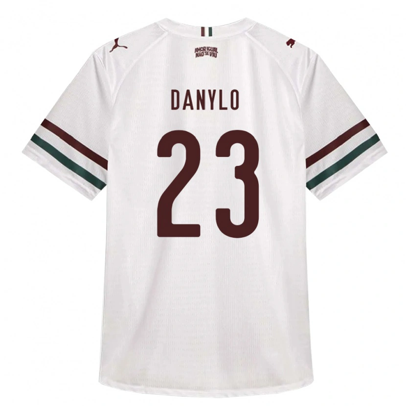 Danxen Bambino Maglia Danylo Do Amaral Barroso #23 Bianco Verde Borgogna Kit Gara Away 2026/27 Maglietta