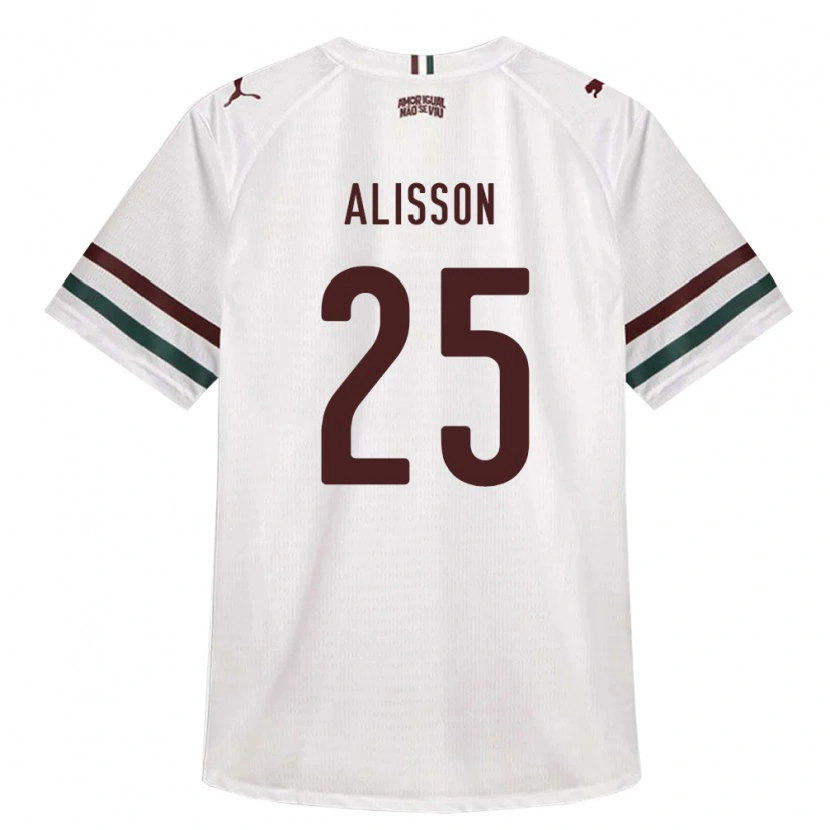 Danxen Bambino Maglia Alisson Euler De Freitas Castro #25 Bianco Verde Borgogna Kit Gara Away 2026/27 Maglietta