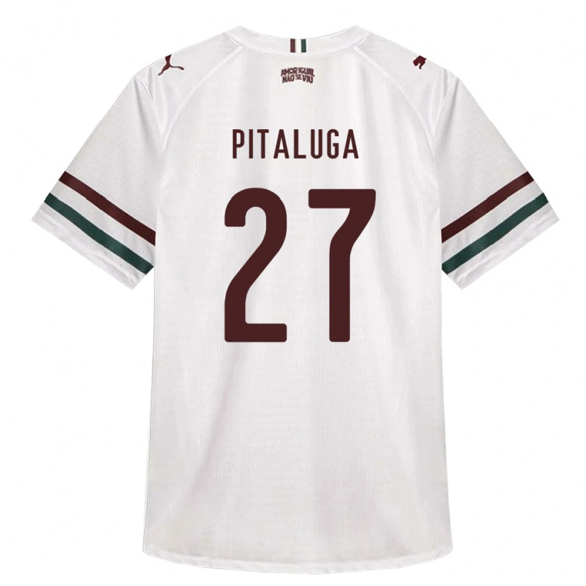 Danxen Bambino Maglia Marcelo Pitaluga #27 Bianco Verde Borgogna Kit Gara Away 2026/27 Maglietta