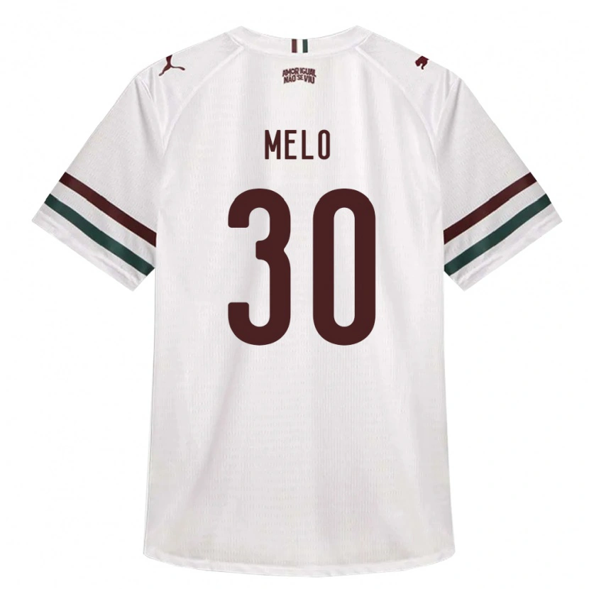 Danxen Bambino Maglia Felipe Melo #30 Bianco Verde Borgogna Kit Gara Away 2026/27 Maglietta