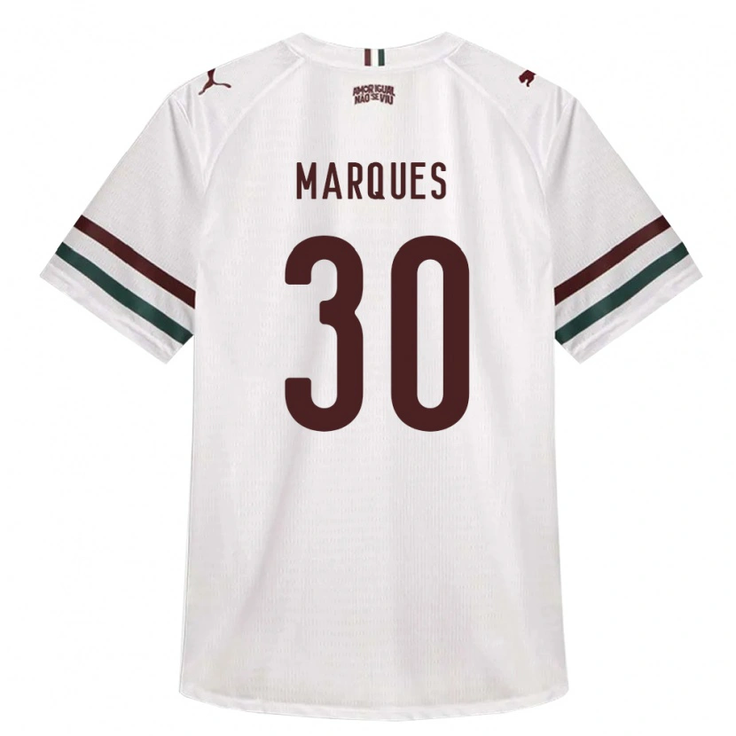 Danxen Bambino Maglia Vero Marques #30 Bianco Verde Borgogna Kit Gara Away 2026/27 Maglietta