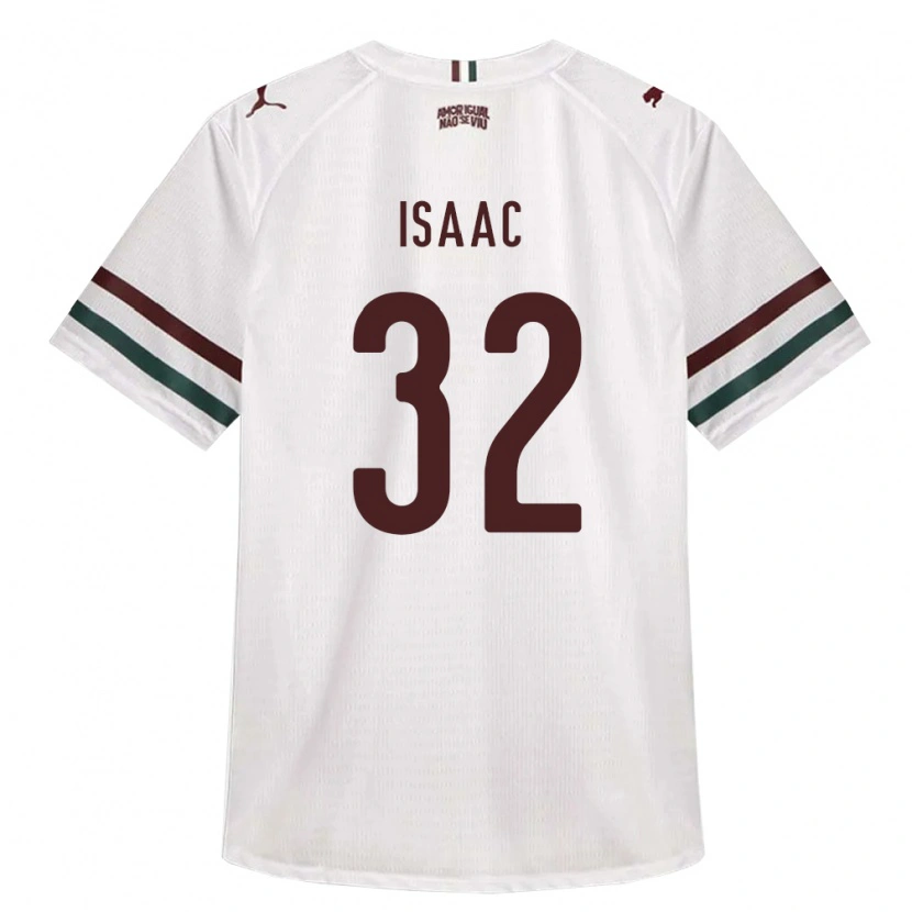 Danxen Bambino Maglia Isaac #32 Bianco Verde Borgogna Kit Gara Away 2026/27 Maglietta