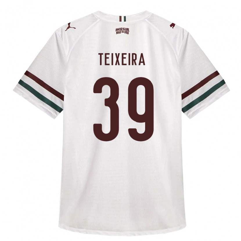 Danxen Bambino Maglia Gabriel Teixeira #39 Bianco Verde Borgogna Kit Gara Away 2026/27 Maglietta