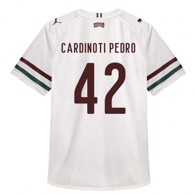 Danxen Bambino Maglia Jhonny Cardinoti Pedro #42 Bianco Verde Borgogna Kit Gara Away 2026/27 Maglietta