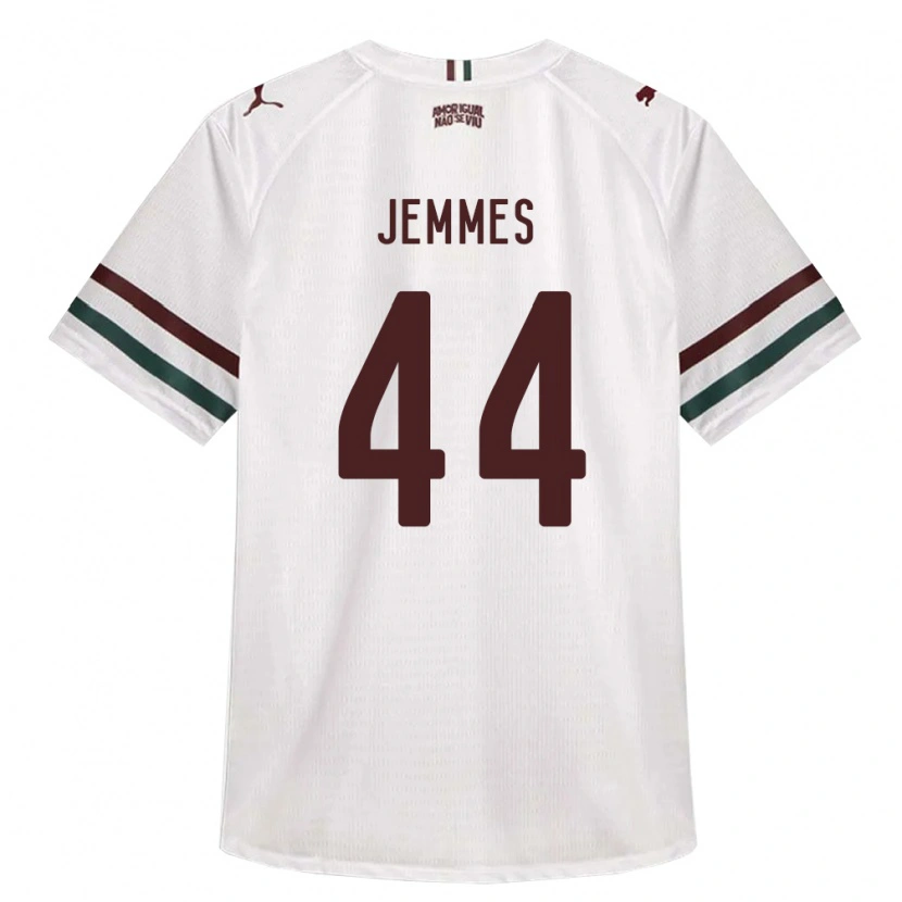 Danxen Bambino Maglia Jemmes Bruno Ribeiro Da Silva #44 Bianco Verde Borgogna Kit Gara Away 2026/27 Maglietta