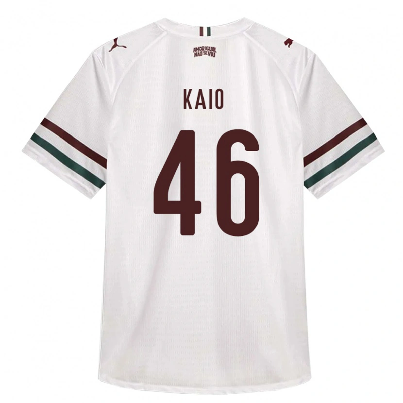 Danxen Bambino Maglia Kaio Borges Correa #46 Bianco Verde Borgogna Kit Gara Away 2026/27 Maglietta
