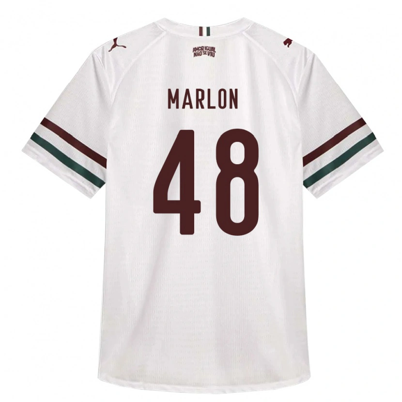Danxen Bambino Maglia Marlon Almeida Da Silva Ignacio #48 Bianco Verde Borgogna Kit Gara Away 2026/27 Maglietta