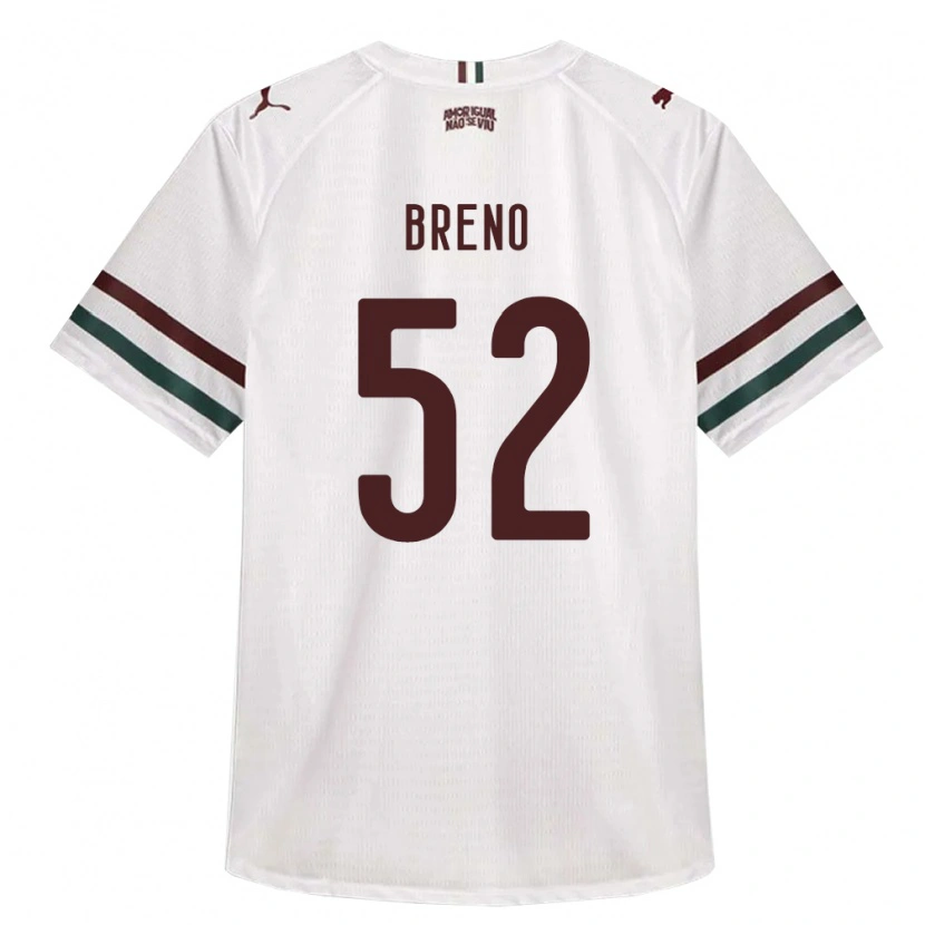Danxen Bambino Maglia Breno De Souza Britez Da Rocha Cunha #52 Bianco Verde Borgogna Kit Gara Away 2026/27 Maglietta