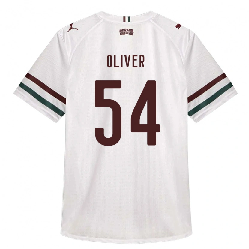 Danxen Bambino Maglia Oliver Martins #54 Bianco Verde Borgogna Kit Gara Away 2026/27 Maglietta