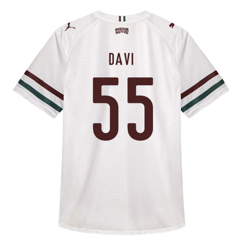 Danxen Bambino Maglia Wallace Davi #55 Bianco Verde Borgogna Kit Gara Away 2026/27 Maglietta