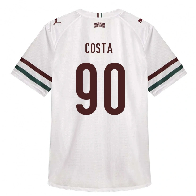 Danxen Bambino Maglia Douglas Costa #90 Bianco Verde Borgogna Kit Gara Away 2026/27 Maglietta