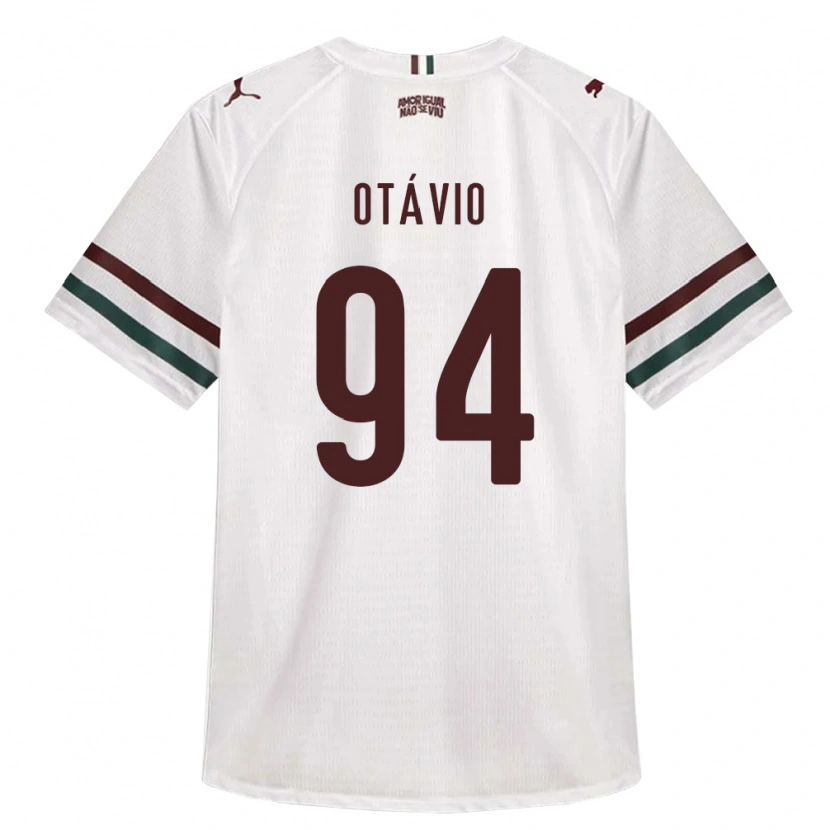 Danxen Bambino Maglia Otávio Henrique Passos Santos #94 Bianco Verde Borgogna Kit Gara Away 2026/27 Maglietta