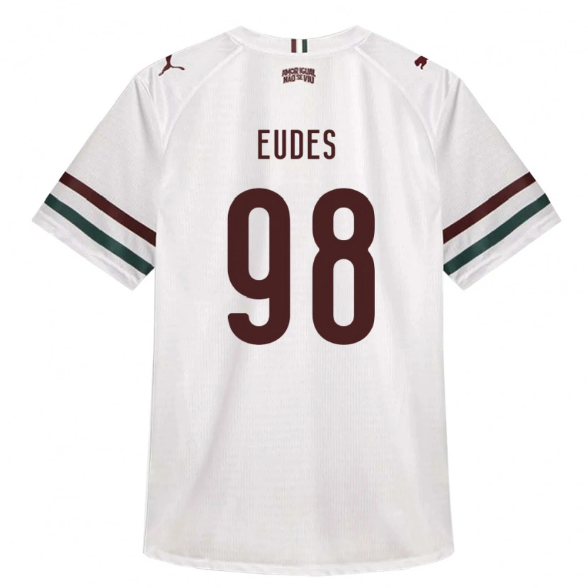 Danxen Bambino Maglia Vitor Eudes #98 Bianco Verde Borgogna Kit Gara Away 2026/27 Maglietta