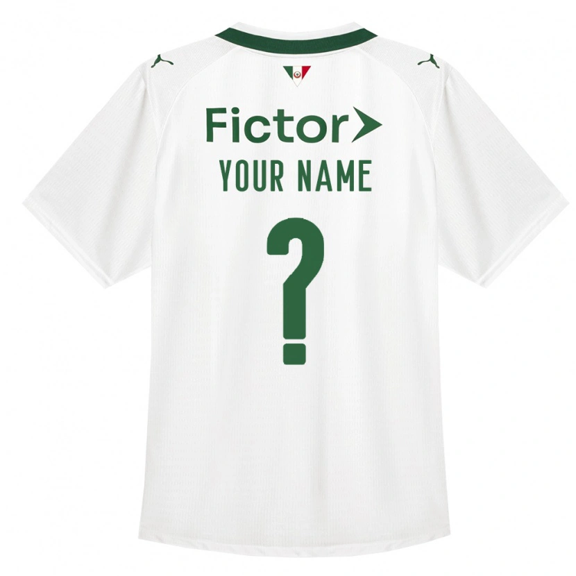 Danxen Bambino Maglia Il Tuo Nome #0 Verde Bianco Kit Gara Away 2026/27 Maglietta