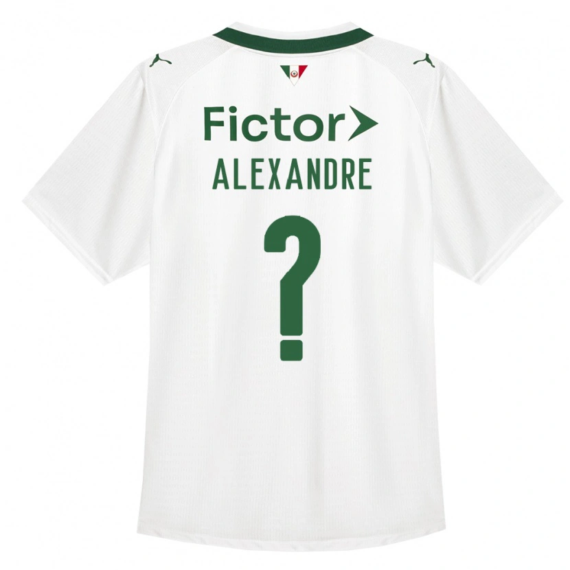 Danxen Bambino Maglia Alexandre Gabini Costa #0 Verde Bianco Kit Gara Away 2026/27 Maglietta
