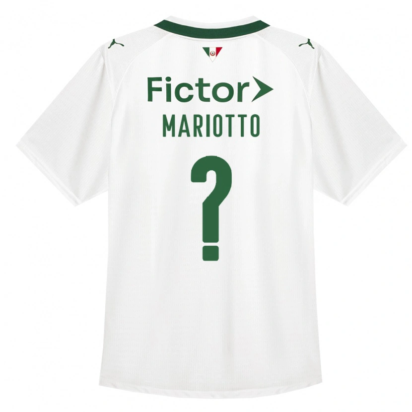 Danxen Bambino Maglia Eduardo Mariotto #0 Verde Bianco Kit Gara Away 2026/27 Maglietta