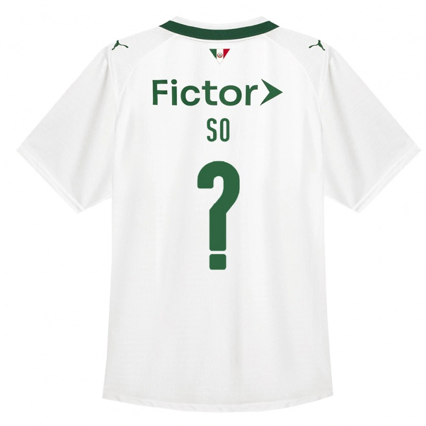Danxen Bambino Maglia Fábio Só #0 Verde Bianco Kit Gara Away 2026/27 Maglietta