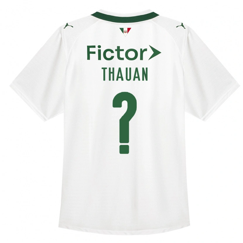 Danxen Bambino Maglia Thauan Da Silva Eugênio #0 Verde Bianco Kit Gara Away 2026/27 Maglietta