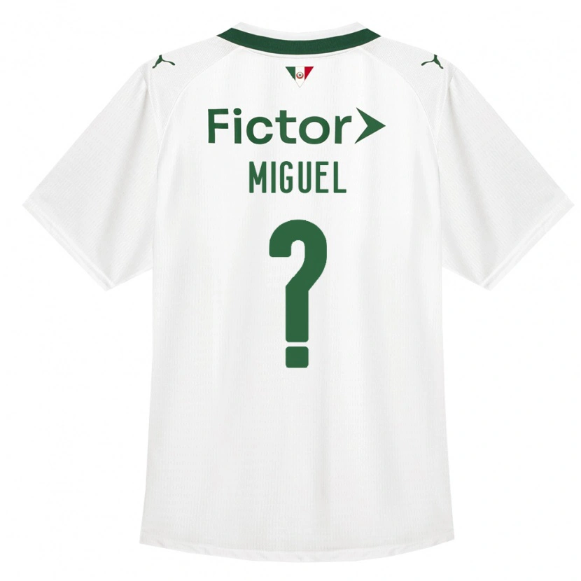 Danxen Bambino Maglia Carlos Miguel #0 Verde Bianco Kit Gara Away 2026/27 Maglietta