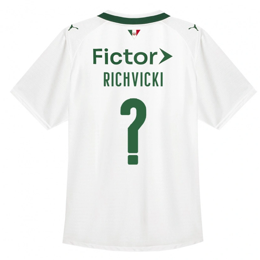 Danxen Bambino Maglia Gabriel Richvicki #0 Verde Bianco Kit Gara Away 2026/27 Maglietta