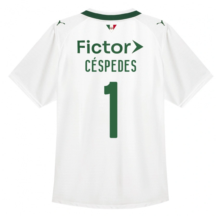 Danxen Bambino Maglia Antonio Céspedes #1 Verde Bianco Kit Gara Away 2026/27 Maglietta