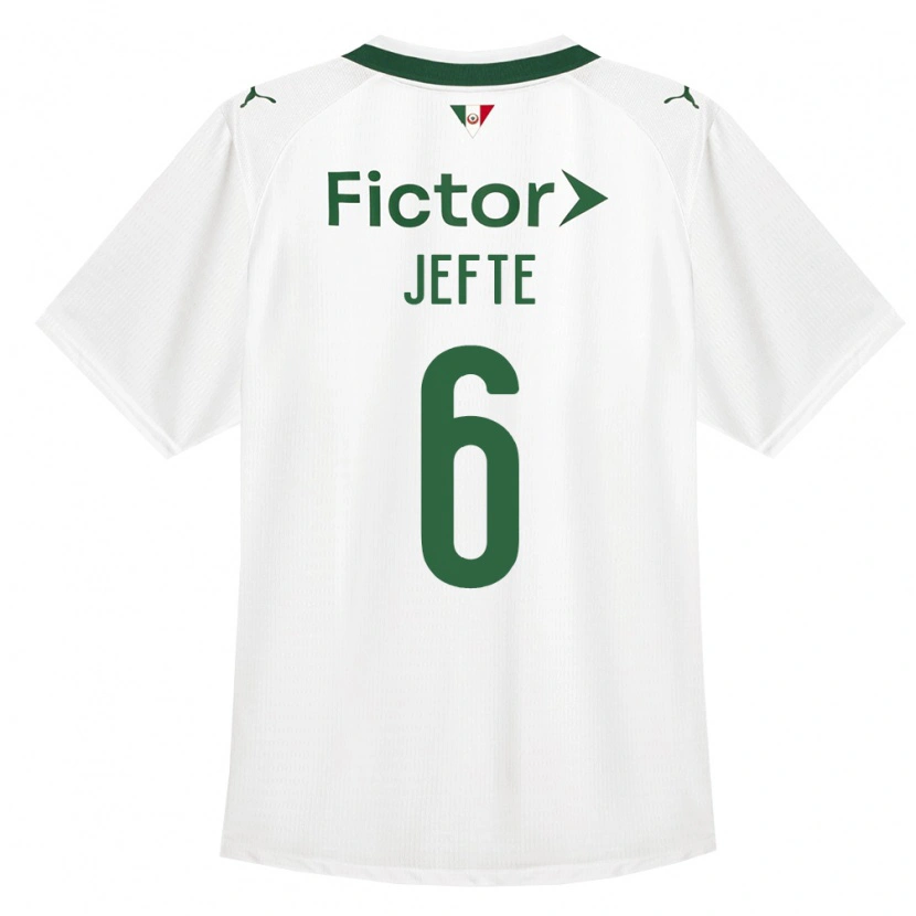Danxen Bambino Maglia Jefté Vital Da Silva Dias #6 Verde Bianco Kit Gara Away 2026/27 Maglietta