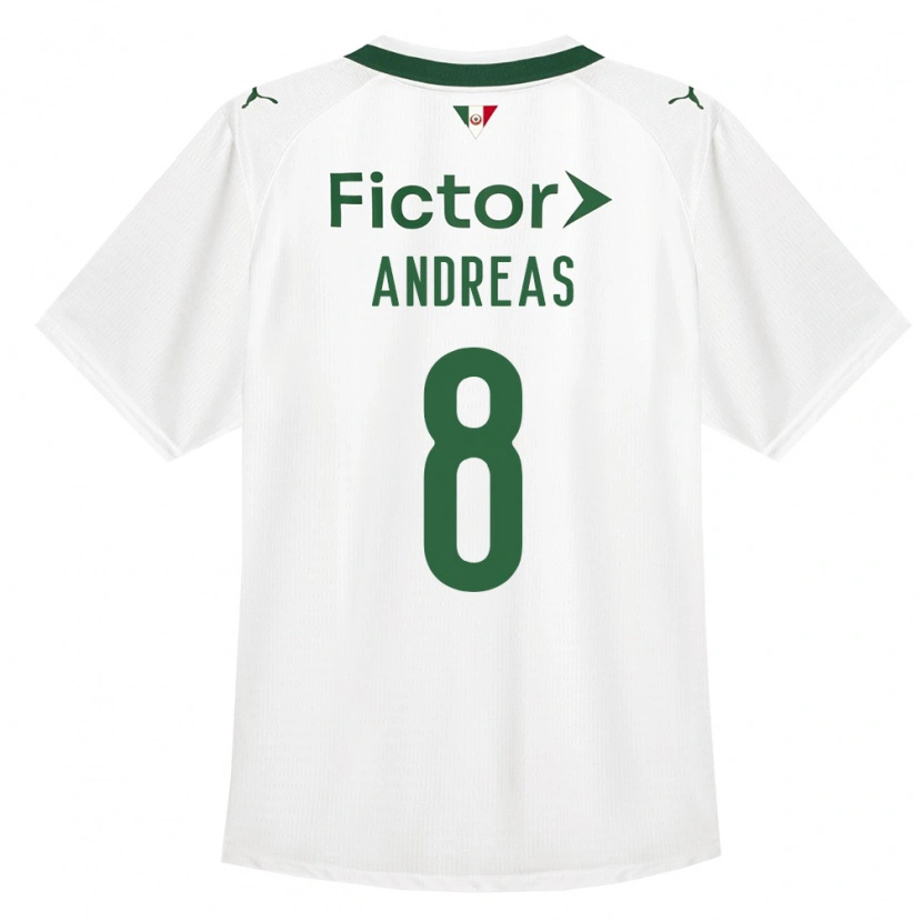 Danxen Bambino Maglia Andreas Pereira #8 Verde Bianco Kit Gara Away 2026/27 Maglietta