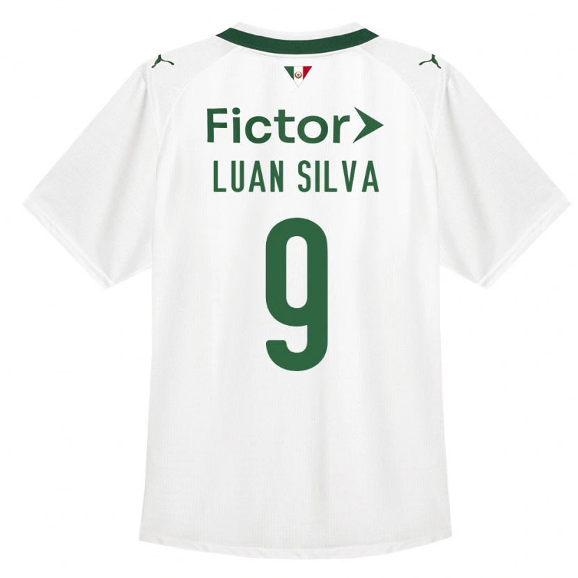 Danxen Bambino Maglia Luan Silva #9 Verde Bianco Kit Gara Away 2026/27 Maglietta