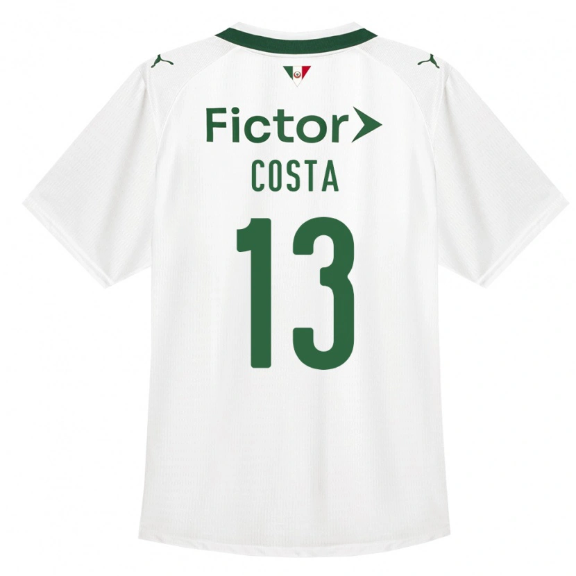 Danxen Bambino Maglia Enzo Costa #13 Verde Bianco Kit Gara Away 2026/27 Maglietta