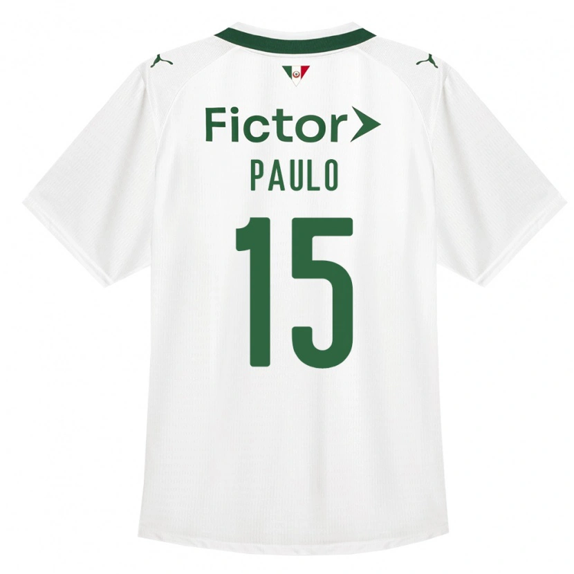 Danxen Bambino Maglia João Paulo #15 Verde Bianco Kit Gara Away 2026/27 Maglietta