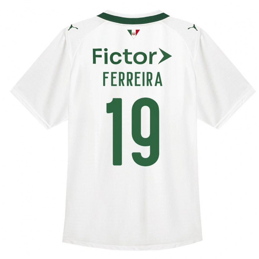 Danxen Bambino Maglia Letícia Ferreira #19 Verde Bianco Kit Gara Away 2026/27 Maglietta