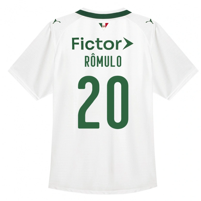 Danxen Bambino Maglia Rômulo #20 Verde Bianco Kit Gara Away 2026/27 Maglietta