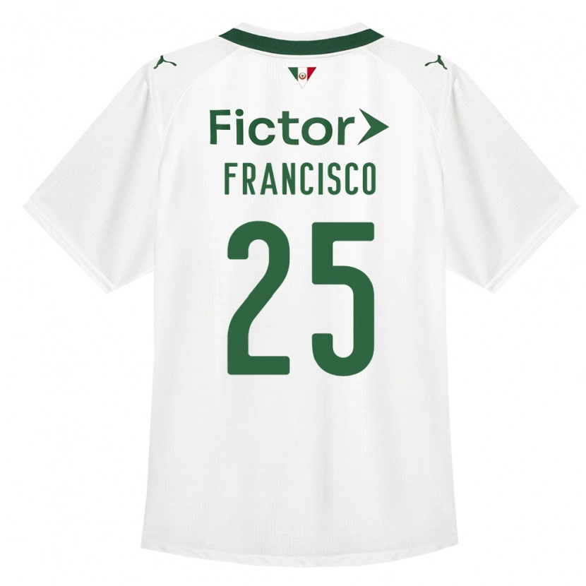 Danxen Bambino Maglia Juan Francisco #25 Verde Bianco Kit Gara Away 2026/27 Maglietta