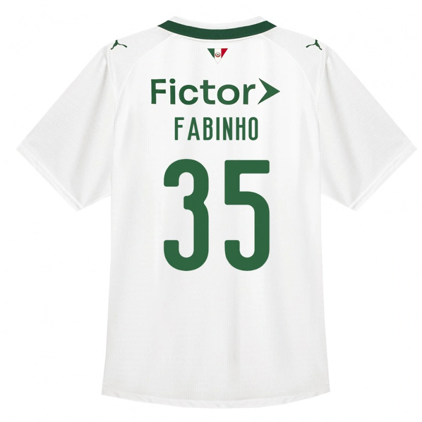 Danxen Bambino Maglia Fabinho #35 Verde Bianco Kit Gara Away 2026/27 Maglietta