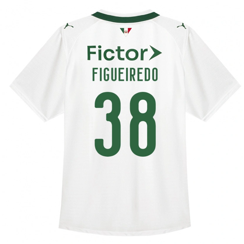 Danxen Bambino Maglia Figueiredo #38 Verde Bianco Kit Gara Away 2026/27 Maglietta